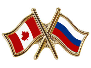 Canada Russia Crossed Pin | Crossed Flag Pin