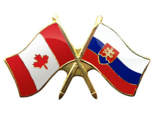 Canada Slovakia Crossed Pin