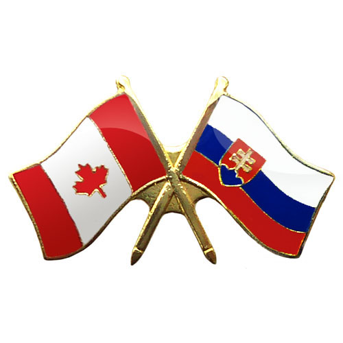 Canada Slovakia Crossed Pin