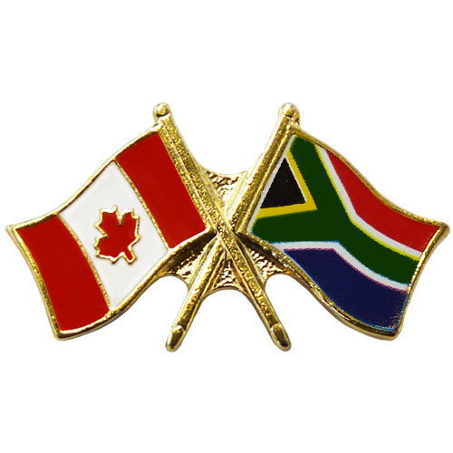 Canada South Africa Crossed Pin
