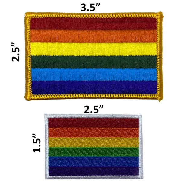 Comparison of both Pride patch sizes