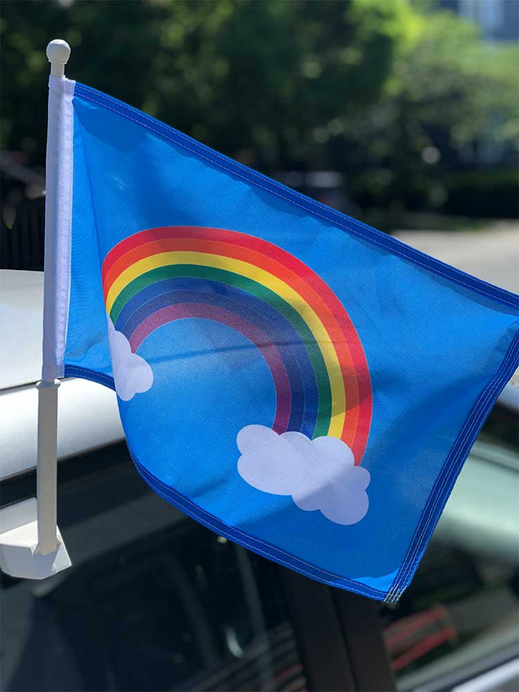 Rainbow Car Flag - The Flag Shop