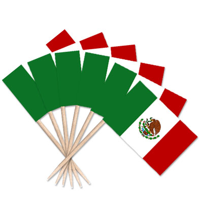 Toothpick Flags Mexico