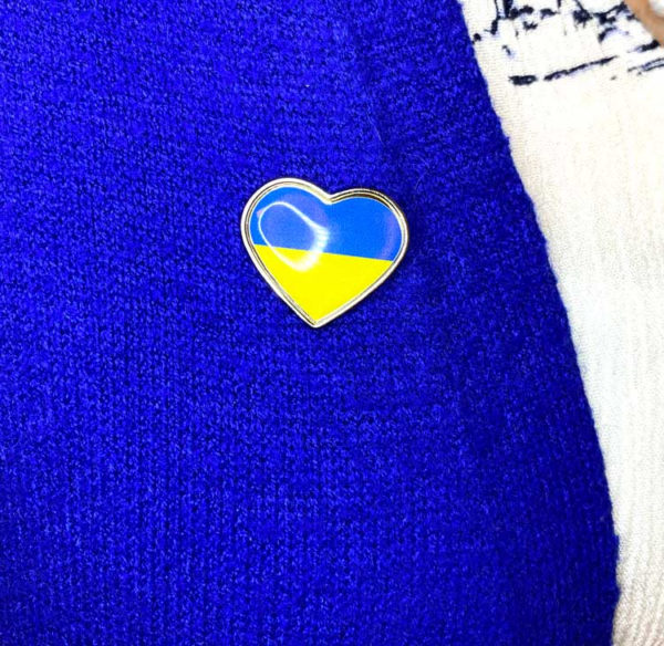 Ukraine Heart Lapel Pin - Single Pins - Lapel Pins - The Flag Shop