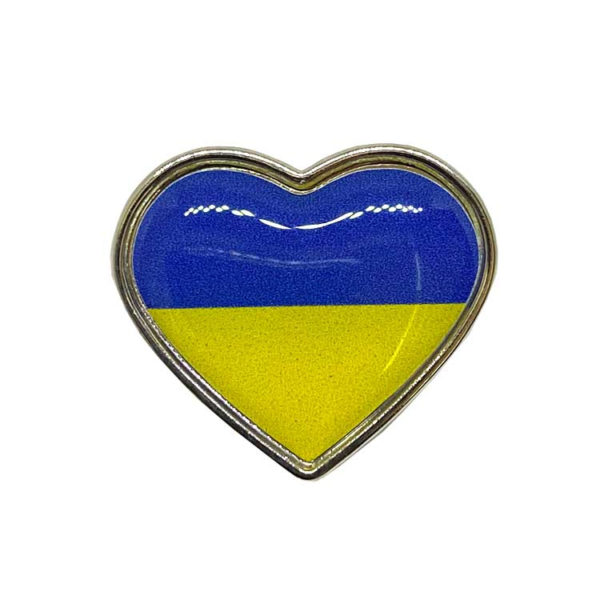 Ukraine Heart Lapel Pin - The Flag Shop