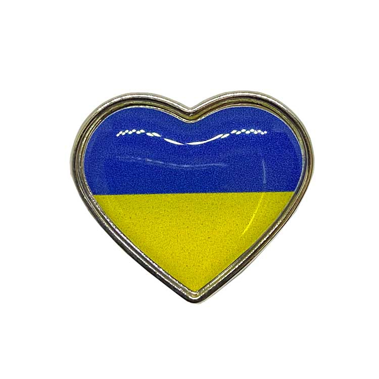 Ukraine Heart Lapel Pin - The Flag Shop