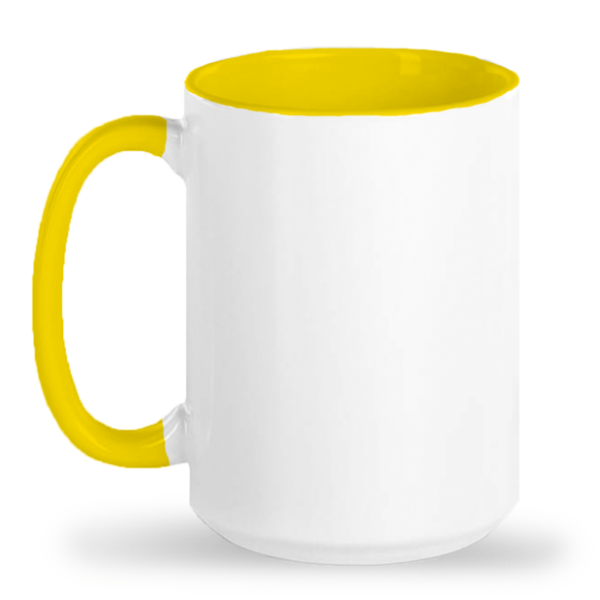 Yellow Ceramic Coffee Mugs 15 oz