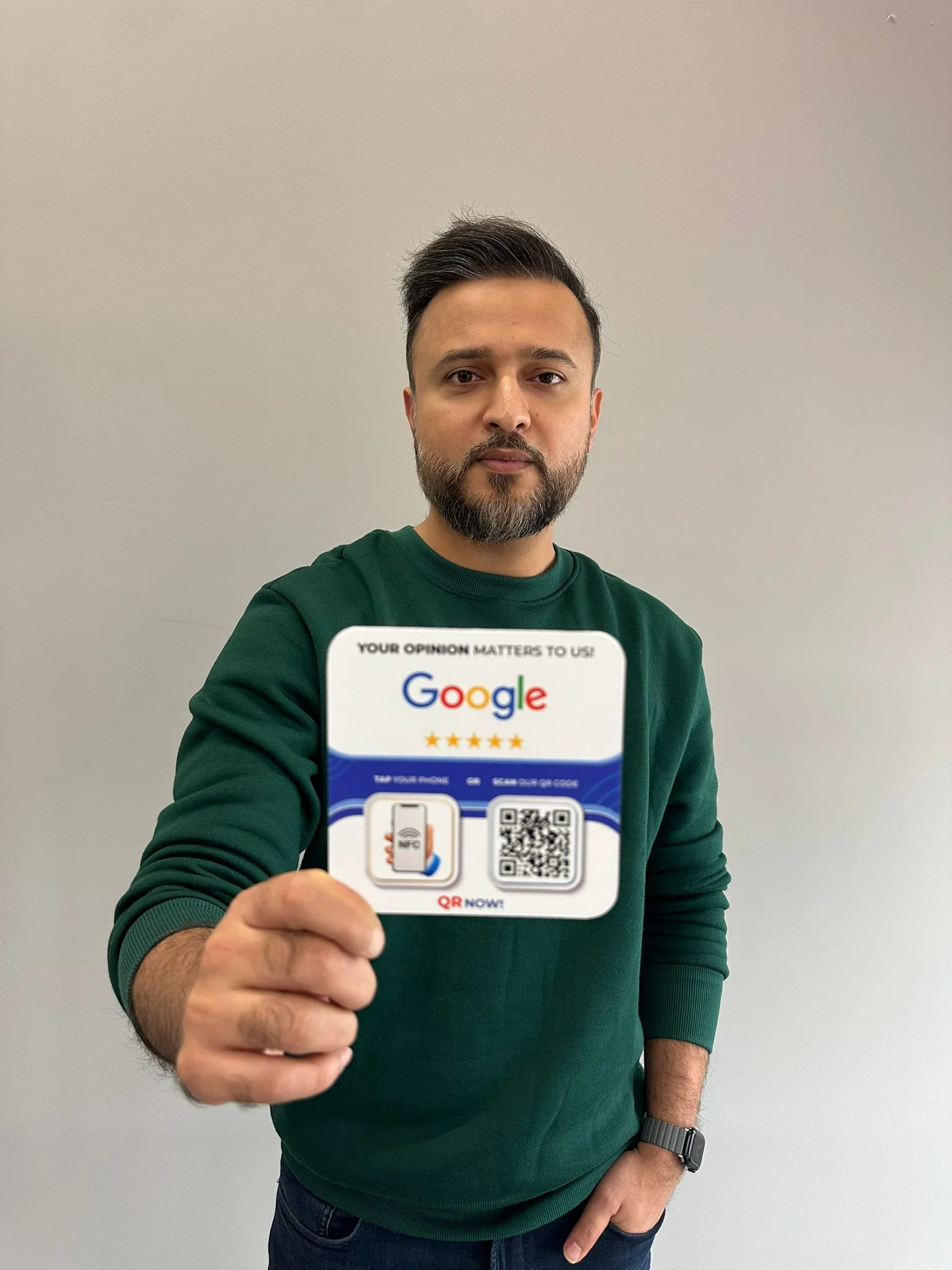 Custom Google Reviews Cards NFC -QR Now